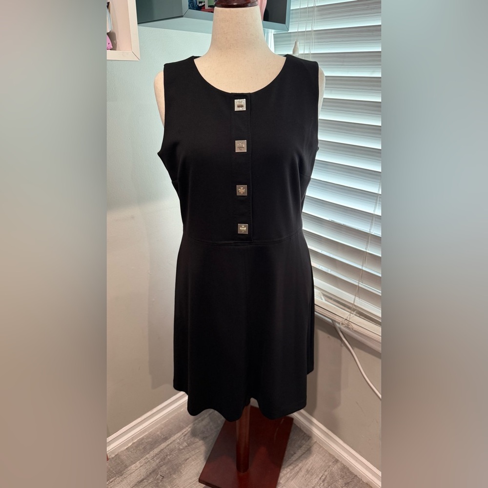 Tommy Hilfiger Fit Flare Black Sleeveless Dress